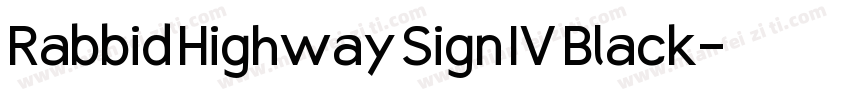 Rabbid Highway Sign IV Black字体转换